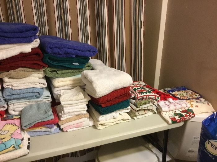 Lots of towels, etc.