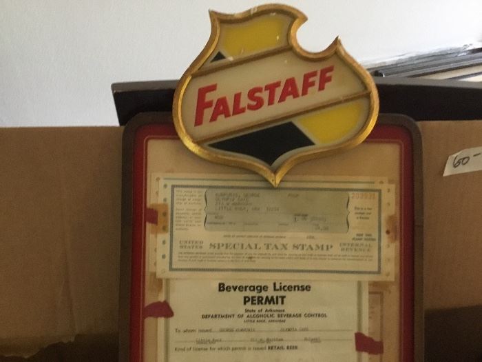 Falstaff sign close up - good condition