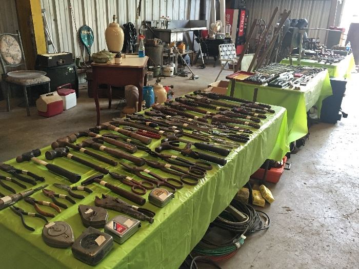 Tables & Tables of Tools
Pliers, Hammers, Crescent Wrenches, Pliers, Welding Torches t, Rosebuds & Brazing Tips, Dewalt Power Tools, SkilSaw, too much to list, see video