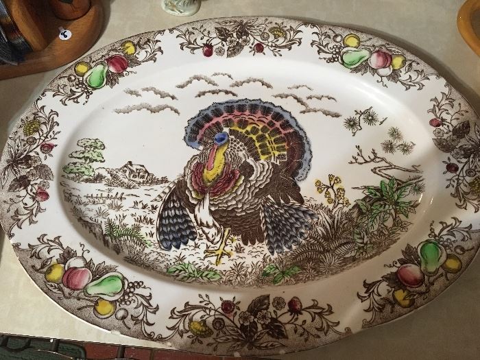 Rare Vintage Turkey Platter 