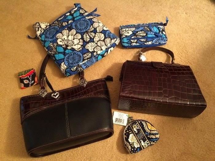 Coach, Vera Bradley, Talbots.  A small sampling of the purses, handbags and fashion accessories for sale.