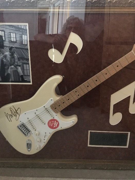 Bob Dylan signed guitar