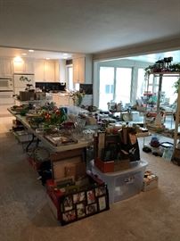 If you zoom in you will see lots of household items, Viking colored glass, silver pieces, small kitchen appliances, candles, picture frames, and much more!