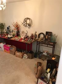 Many porcelain flower and bird collectibles!