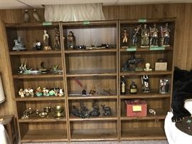 Vintage salt and pepper collection. Some pieces date back to 1930’s.
Vintage Whiskey Decanters, variety of brass items.