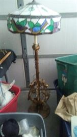 Antiquestain glass standing lamp