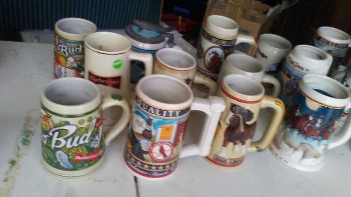 Budweiser steins