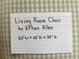 Living Room Chair by Ethan Allen