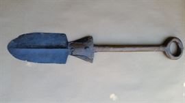 very old forged iron and wood 