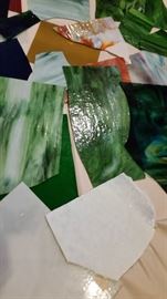 vintage stained glass - 2 heavy boxes