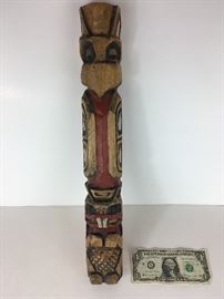 hand carved totem