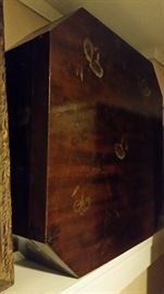 handmade leather trunk