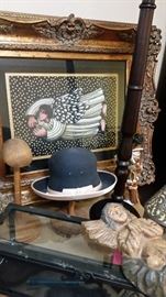 hand painted and quilted silk framed textile