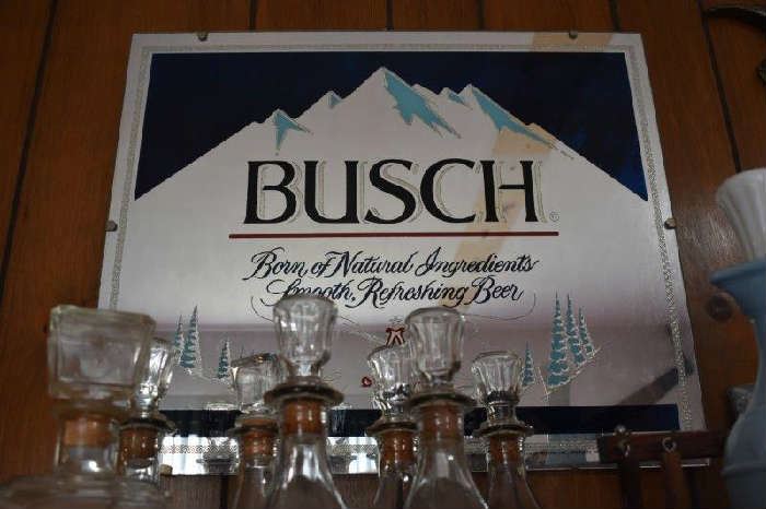 Beer Sign Busch Mirror