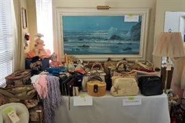 Purses, scarfs, luggage and another Parkhurst print!