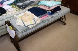 Wonderful Hollywood Regency end-of-bed bench!