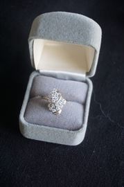 Fabulous 14k gold and cluster diamonds