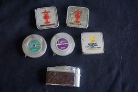 Vintage tape measures and lighter