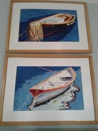 Two vibrant original watercolors by St. Augustine artist Pam Pahl