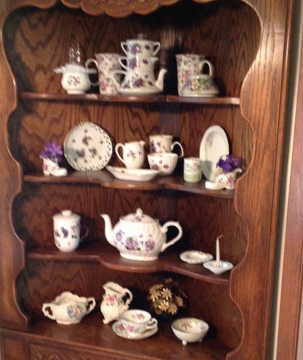 Many of the collectible pieces are from England.
