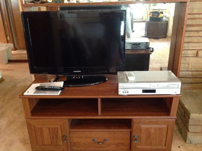 Flat Screen TV and Nice TV Cabinet