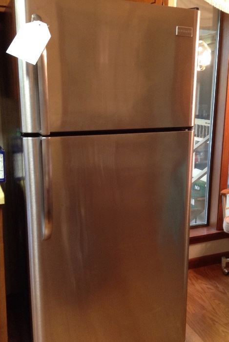 Frigidaire Refrigerator Black with a Stainless Front