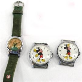 Watches Mickey Mouse three