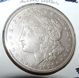 Morgan dollars, bedroom sets, dining sets, sofas, leather recliners, housewares, antiques, silver, collectibles