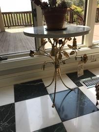 Small marble topped decorative table 