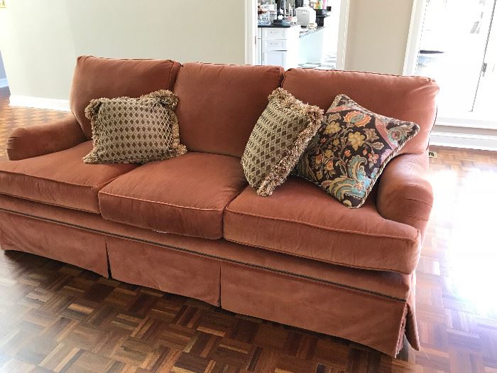 Beautiful velvet sofa by Bentley Churchill 