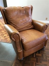 Leather recliner by Craftsman Leather by Stickley 
