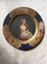 Coca Cola Viennese Art Plate - rare topless woman. Fair-Good condition - 1905 was gifted to employee (family member) of Peoria, Ill Coca Cola plant.
