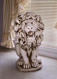 Large ceramic lion statue
