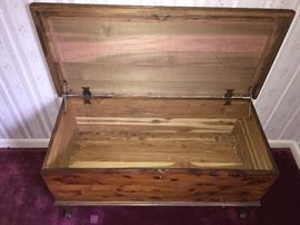 Inside of cedar chest