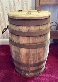 Antique small pickle barrel