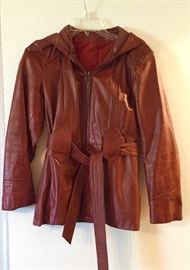 Vintage oxblood leather jacket