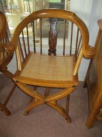 ORNATE INLAID WOOD CHAIR (1 OF 2)