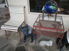 PATIO FURNITURE, DOG STATUE