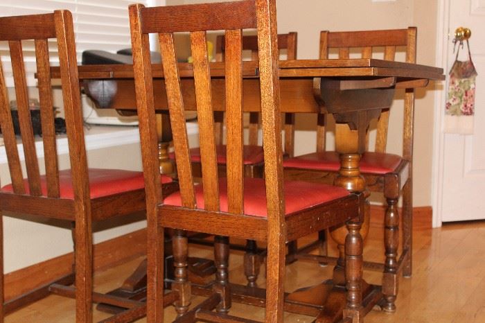 STICKLEY STYLE CHAIRS & TABLE 