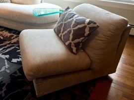 3.Roche-Bobois for Maurice Villency Slipper Chair w/ Ivory Textured Upholstery (27"x 34"x 28")  