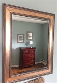 47. Beveled Mirror w/ Metallic Painted Frame  (24"x 30")