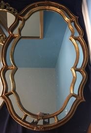 59. Painted Gold Framed Mirror (42"x27")