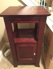 69. Tall Wood Accent Table  (18"x 16x 34")