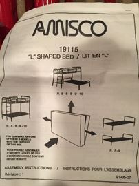 75. Amisco Red Metal Bunk Beds