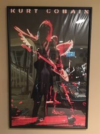 71. Kurt Cobain Framed Poster   (24"x 36")