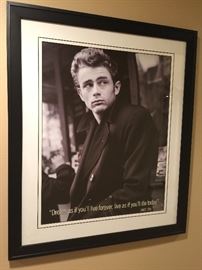 81. James Dean Framed Poster  (22"x 26")