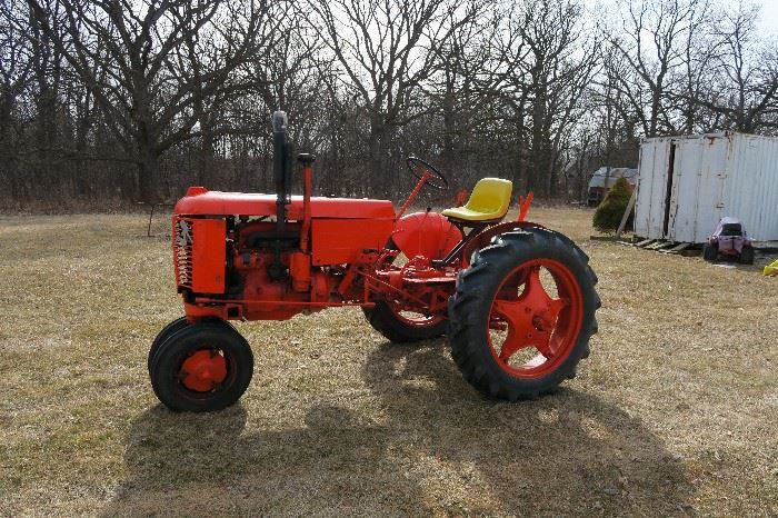 1946 VAC CASE TRACTOR WITH A JOHN DEERE SEAT