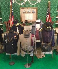 Authentic and reproduction/reenactment military uniforms and accessories both Civil War & WWII.