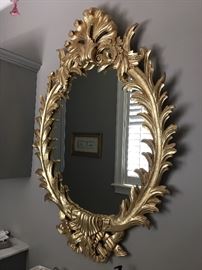 Mid century made in italy carved mirror