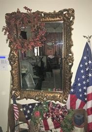 32" x 43" wall mirror, 4th of July decor